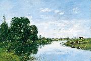 The River Touques at Saint Arnoult Eugene Boudin